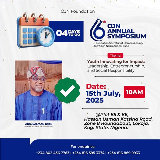 Visionary Leadership Meets Legacy: Arc. Salman Idris FNIA to Launch OJN Annual Symposium & Foundation Secretariat') }}
