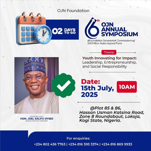 2 DAYS TO GO!  Kogi State Deputy Governor Confirms Attendance at the OJN Annual Symposium') }}
