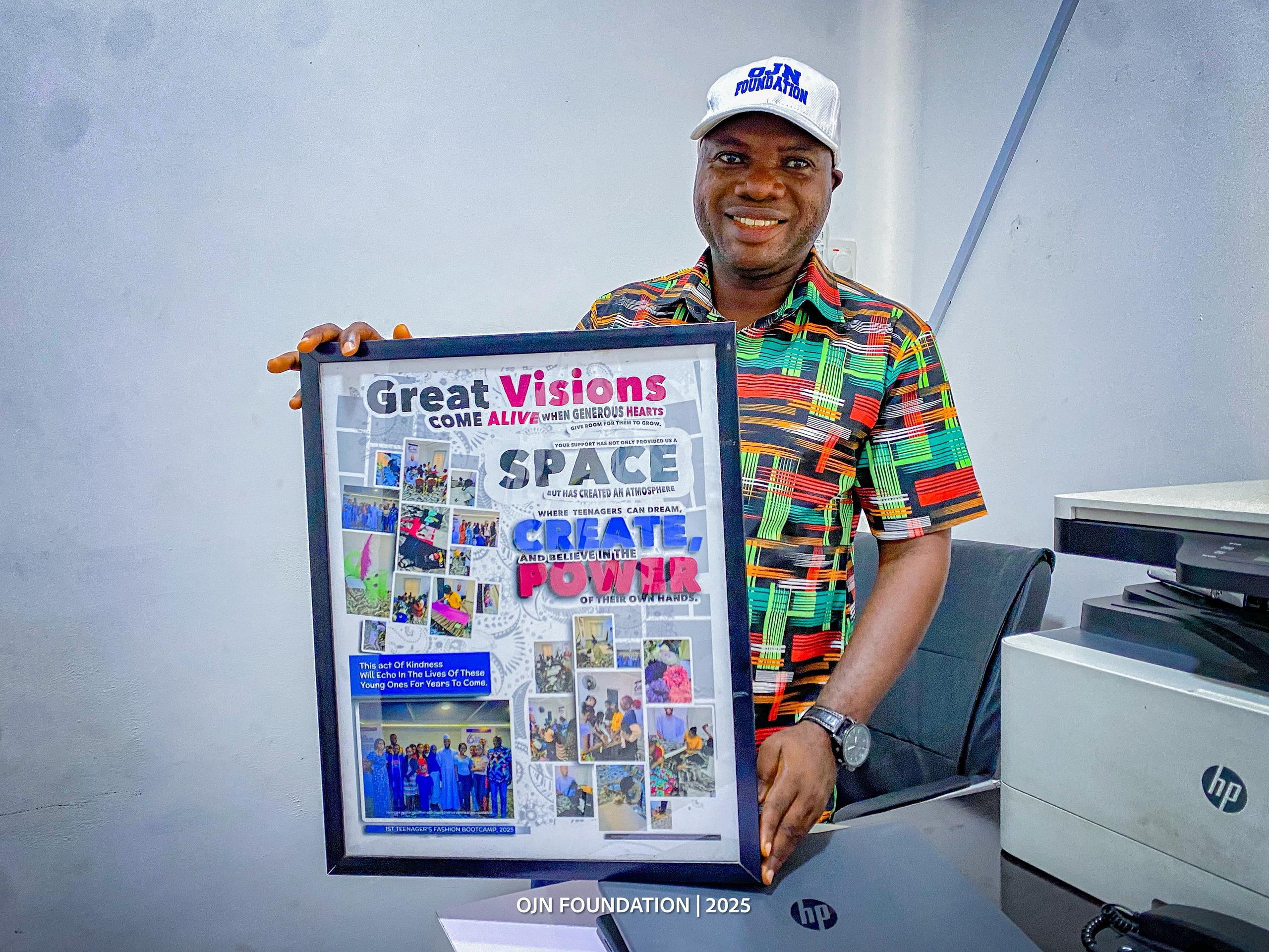 OJN Foundation Honoured with Appreciation Letter and Craft Frame from Teenagers Fashion Bootcamp') }}